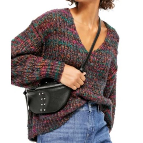 Free People Sweaters - Free People Highland V Neck Sweater Atlantis Combo